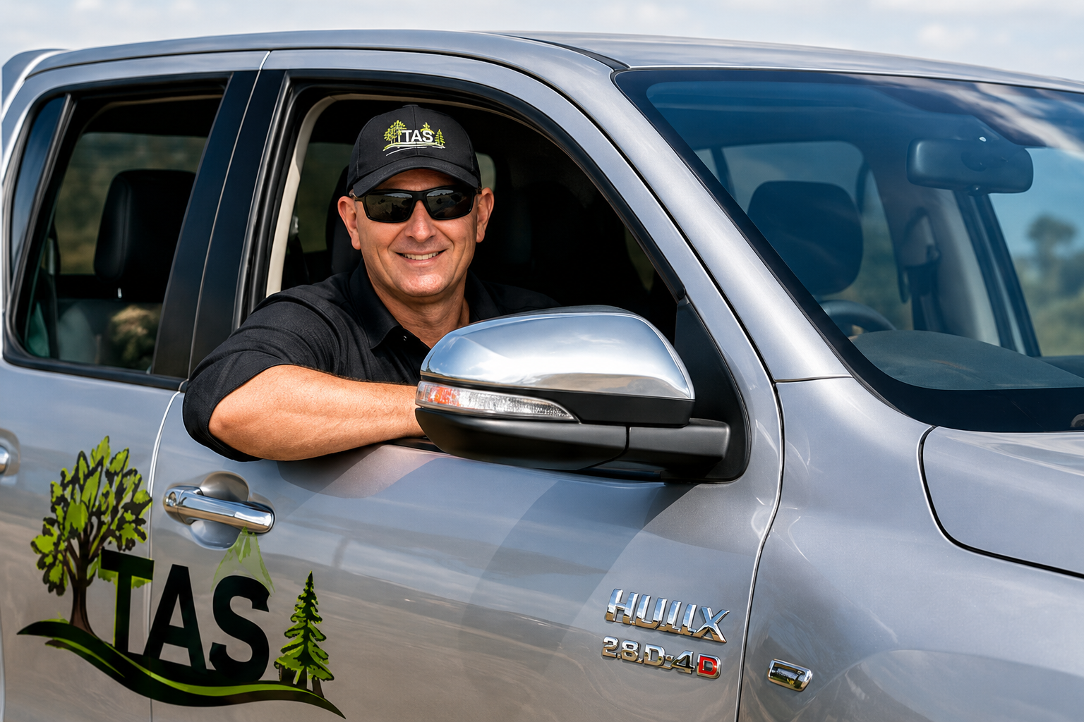 Leigh in TCS vehicle